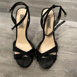 Steve Madden black sandal heels